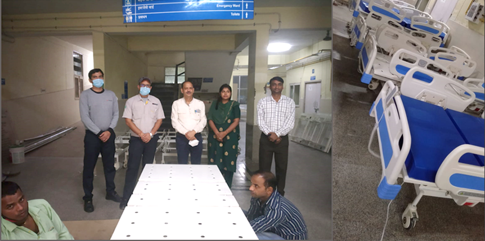 Donated 10 ICU Beds to Government Hospital, Bahadurgarh for aiding critical treatments